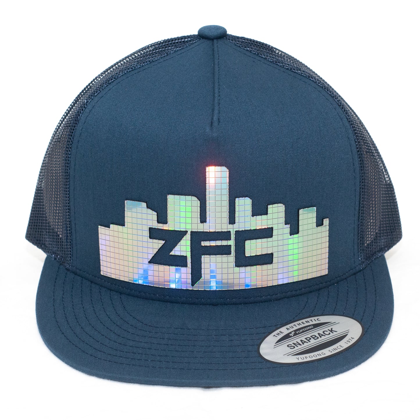 ZFC Hat Navy Trucker with Silver Rainbow Disco Shine
