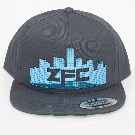 ZFC Hat Dark Grey Classic with Ice Blue Disco Shine