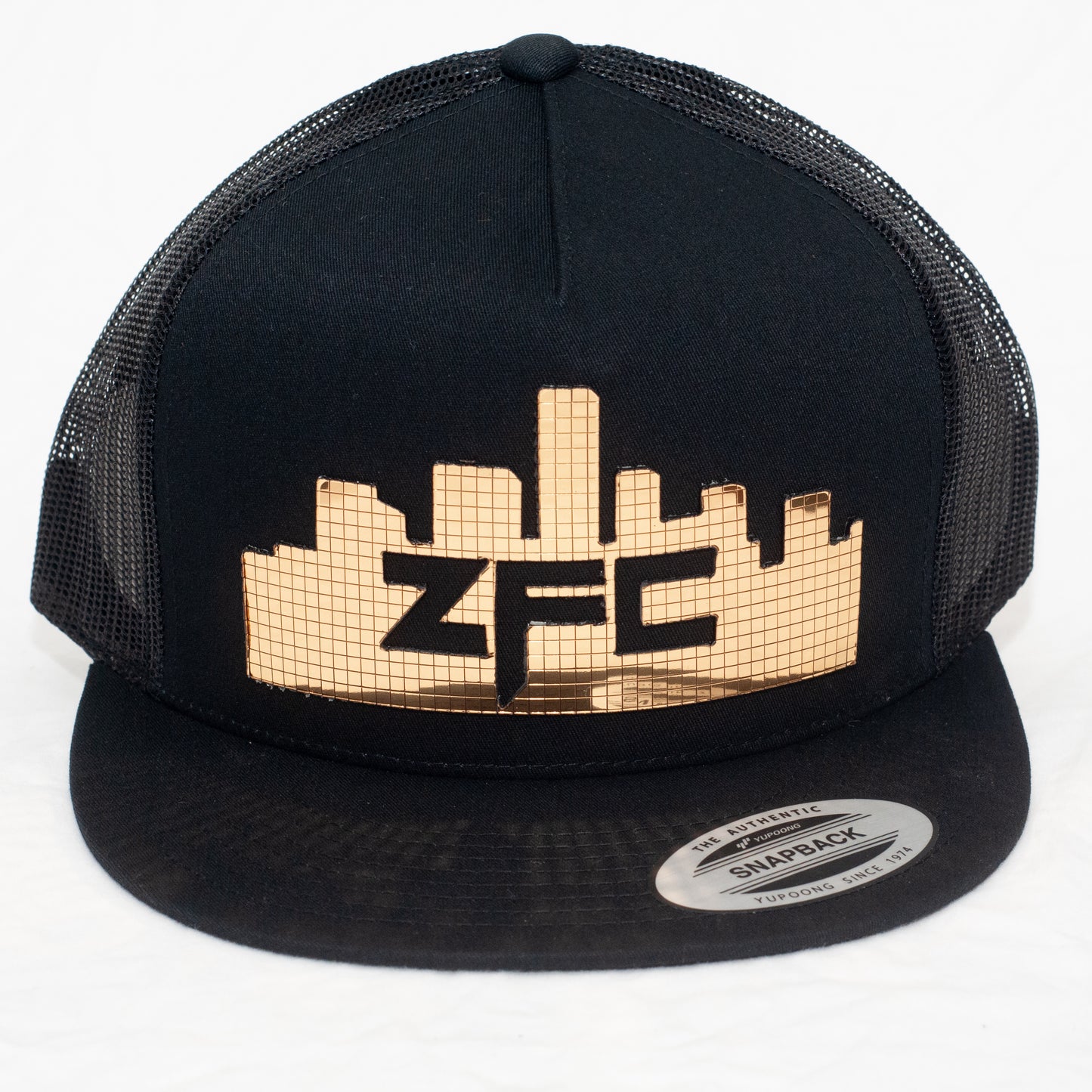 ZFC Hat Black Trucker with Gold Disco Shine